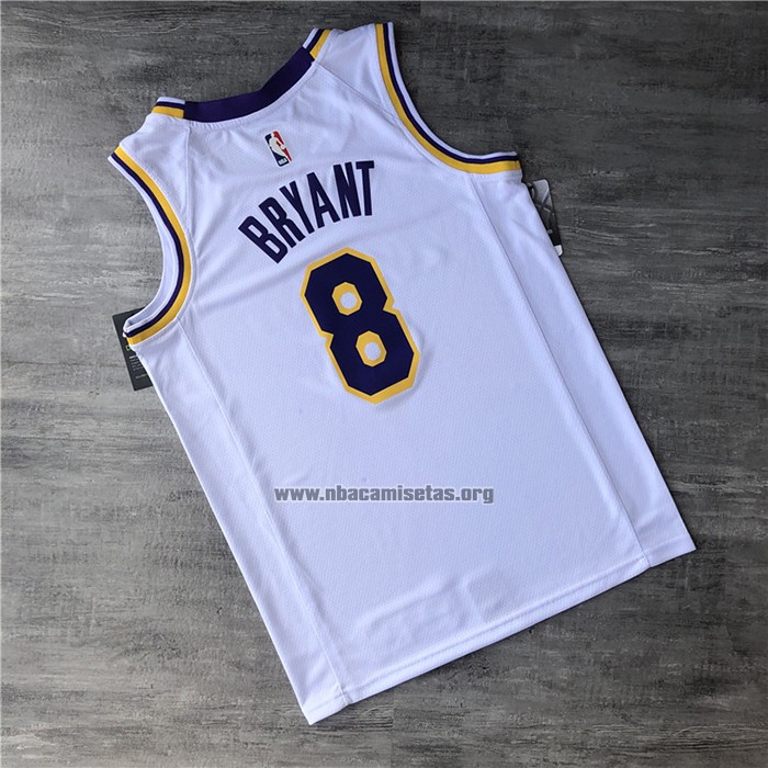Camiseta Los Angeles Lakers Kobe Bryant NO 8 Association 2018 Blanco